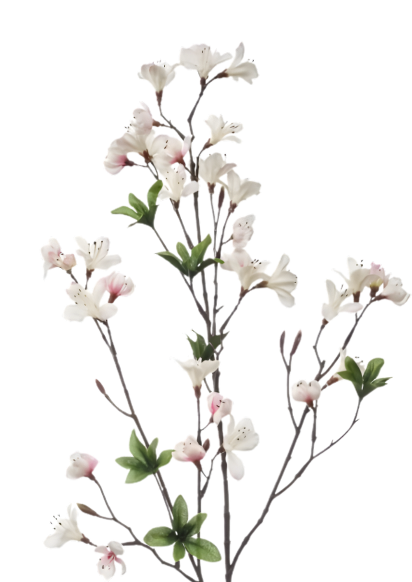 Zijden bloem "Azalea" crème | 90 cm