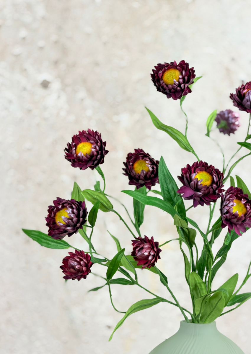 Zijden boeket "Helichrysum Bomb" | 50cm