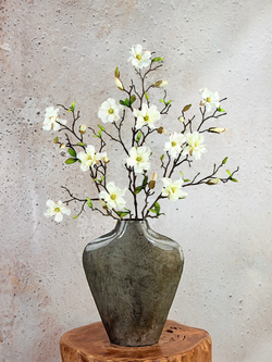 Zijden boeket "Wild Magnolia" - incl. vaas  | 70cm
