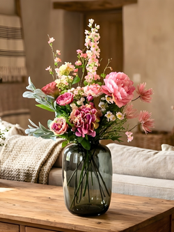 Zijden boeket "Lovely Pink" | 75cm