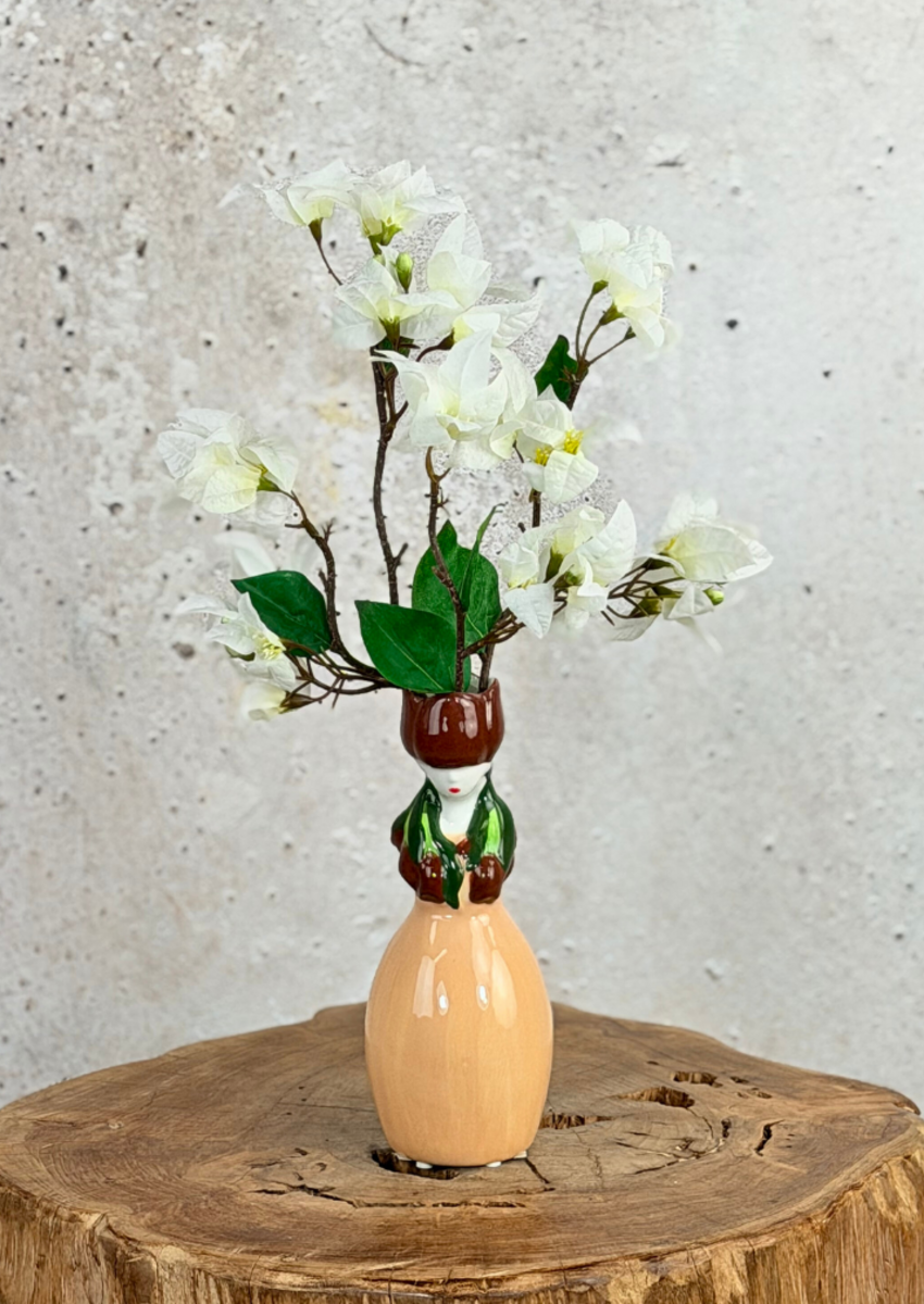 Mini zijden boeket "Blossom Mind" - inclusief vaas