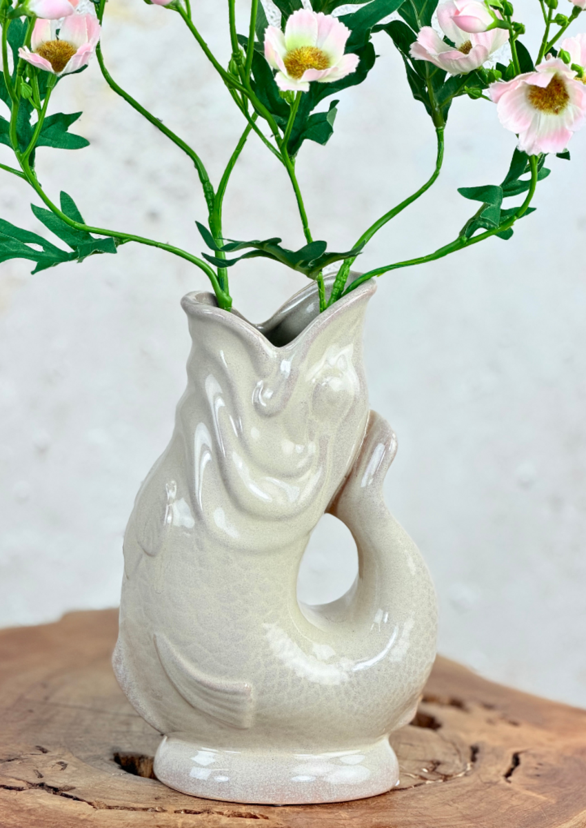 Zijden boeket "De Bloemlip vis" - incl. vaas