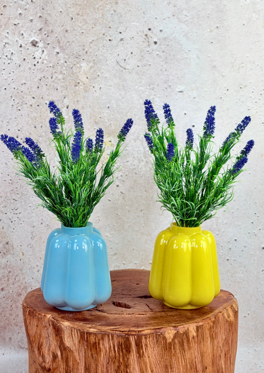 Kunstplant boeket "Lavendel Droom" - incl. vaas