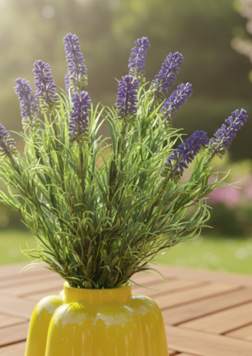 Kunstplant boeket "Lavendel Droom" - incl. vaas