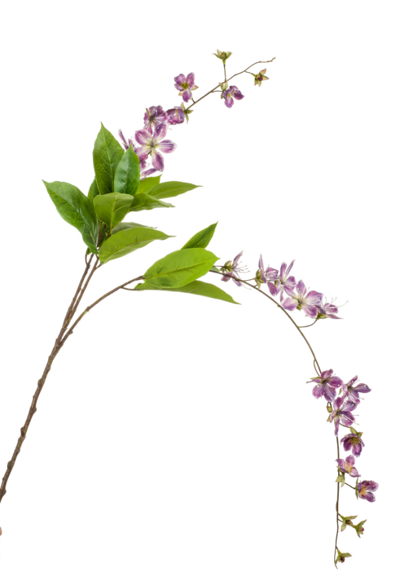 Zijden bloesem "Bauhinia hanging spray" paars | 100 cm