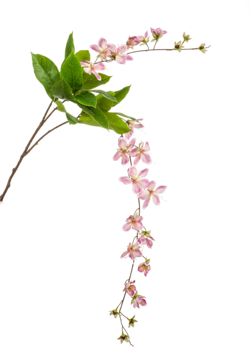 Zijden bloesem "Bauhinia hanging spray" roze | 100 cm
