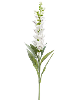 Zijden bloem "Digitalis" wit | 92cm
