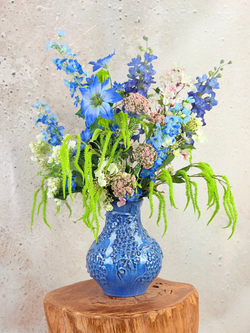 Zijden bloemen boeket "Violet's Treasure" | 80cm