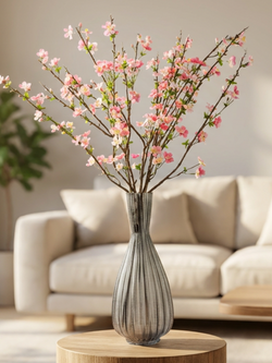 Zijden boeket "Appel Bloesem" - incl. stijlvolle vaas | 85cm