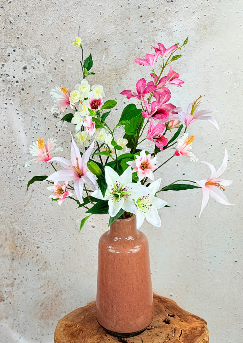 Zijden boeket "Perfect Pink" | 70cm