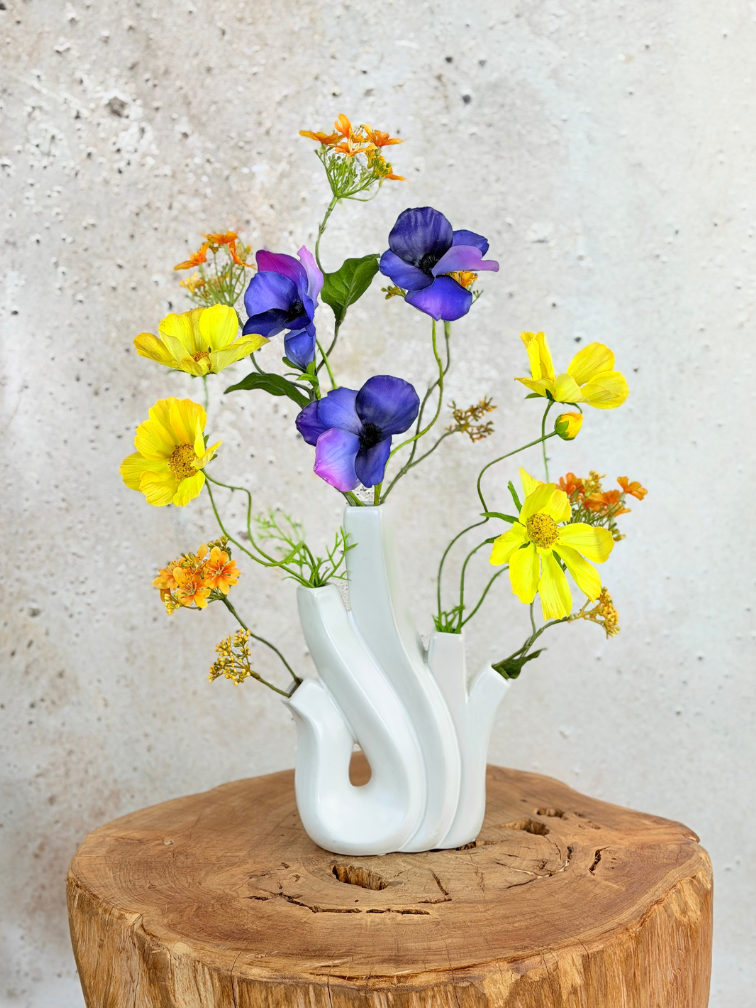 Zijden boeket "Greetjes Grace"- incl. vaas