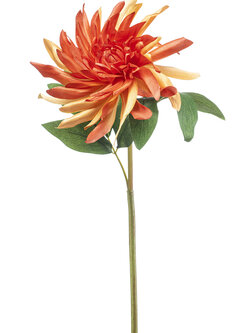 Zijden bloem "Dahlia" twist oranje | 70 cm