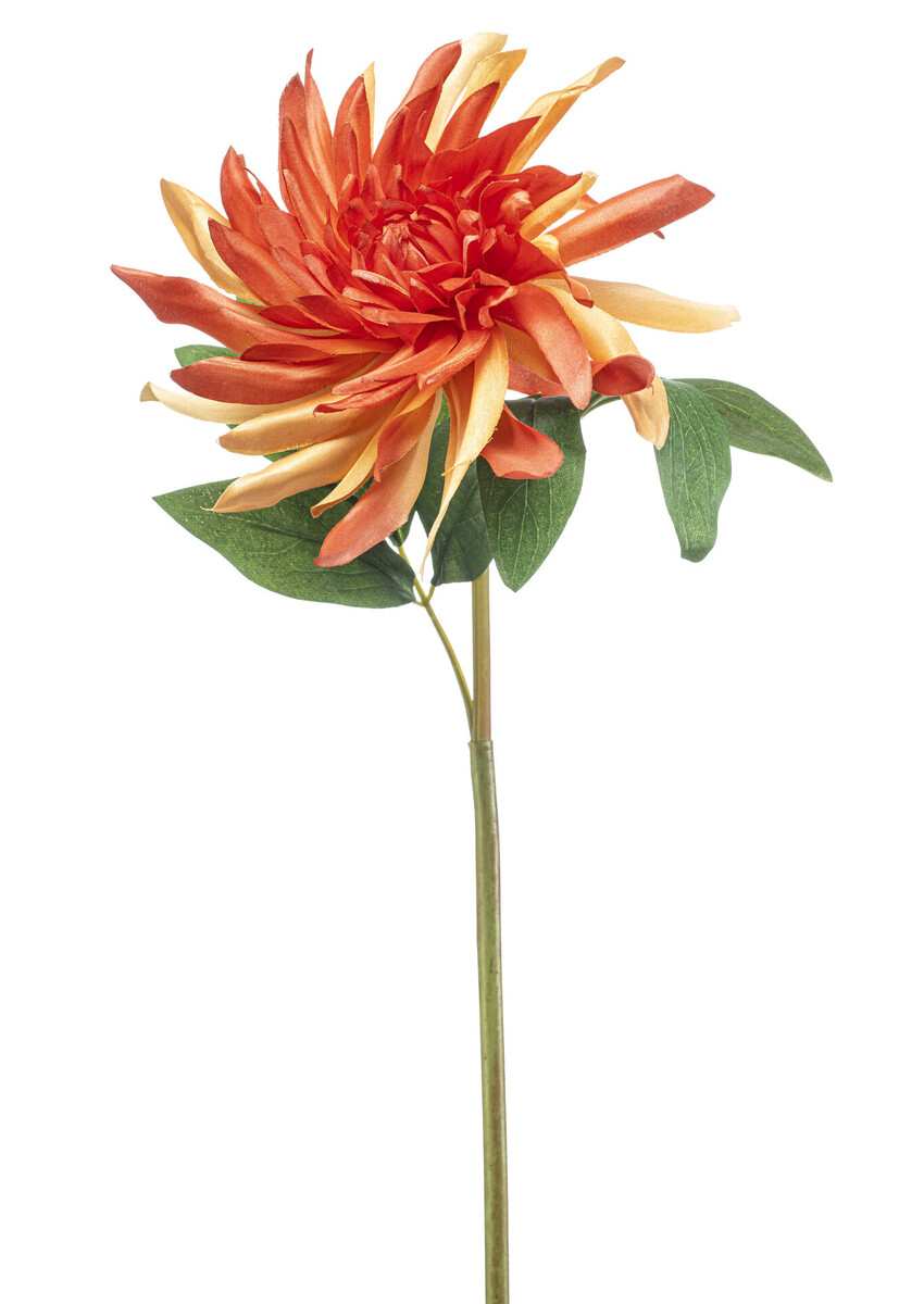 Zijden bloem "Dahlia" twist oranje | 70 cm