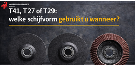 T41, T27 of T29, welke schijfvorm gebruikt u wanneer?
