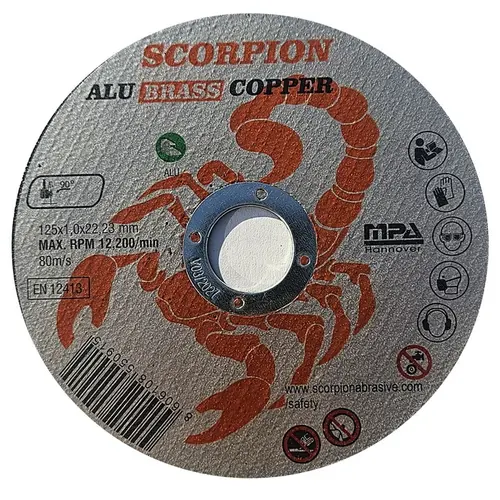 SCORPION ABRASIVE Aluminium – Trennscheibe T41 – flach für Aluminium mit zusetzungsfreiem Schnitt