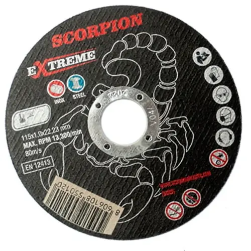 SCORPION ABRASIVE Extreme – Trennscheibe T27 – DPC für Edelstahl und Stahl mit maximaler Kontrolle und Sicherheit