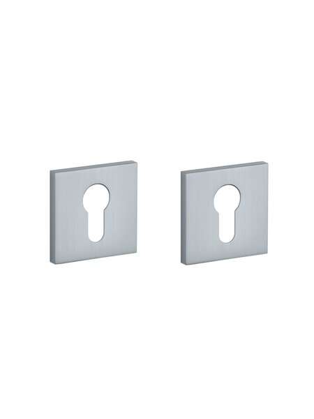 Aprile cilinderplaatjes vierkant 53x53x7mm Chroom Satiné