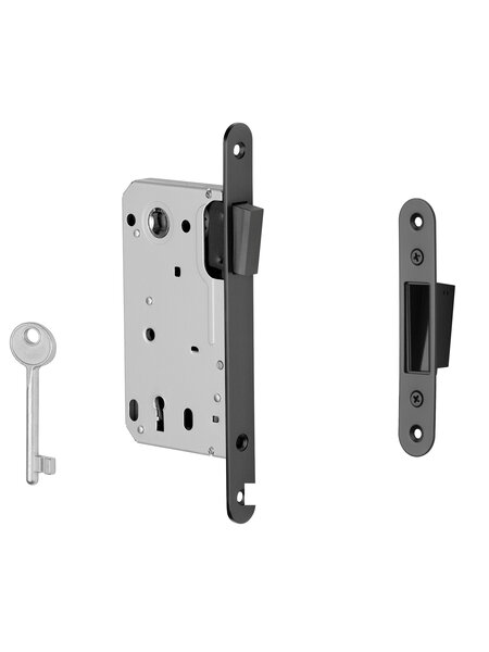 Magneetslot 2867 sleutelgat 90mm - 196x18mm - mat zwart