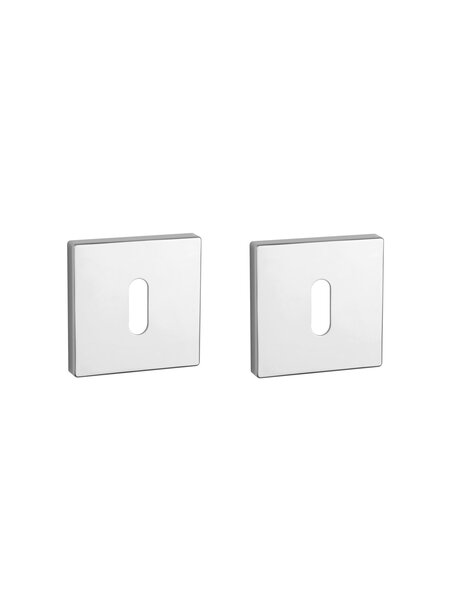 Aprile Aprile sleutelplaatjes vierkant 52x52x5mm Chroom gepolijst