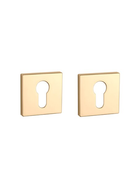 Aprile Aprile cilinderplaatjes vierkant 52x52x5mm Goud gepolijst