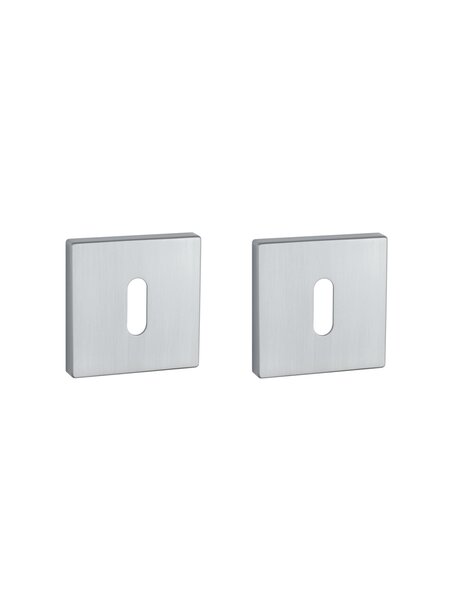 Aprile Aprile sleutelplaatjes vierkant 52x52x5mm mat Chroom