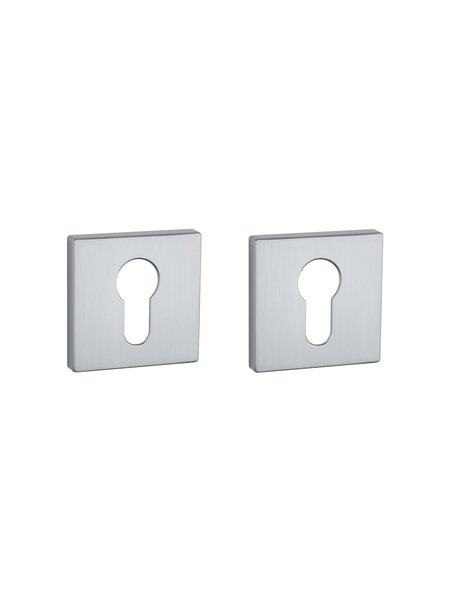 Aprile Aprile cilinderplaatjes vierkant 52x52x5mm mat Chroom
