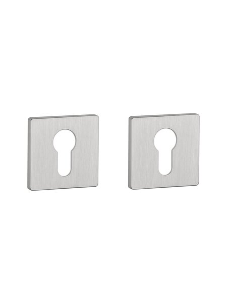 Aprile Aprile cilinderplaatjes vierkant 52x52x5mm Chroom geborsteld