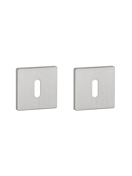 Aprile Aprile sleutelplaatjes vierkant 52x52x5mm Chroom geborsteld