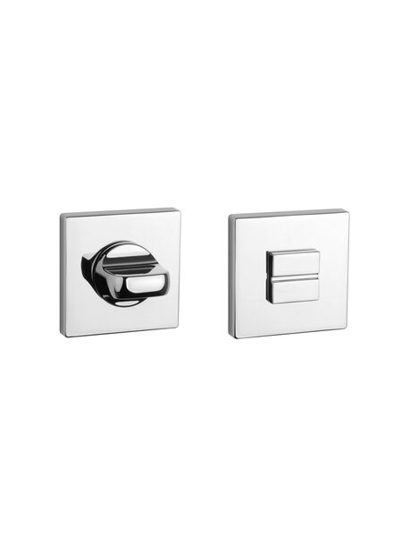 Aprile Aprile WC garnituur vierkant 52x52x7 Chroom gepolijst
