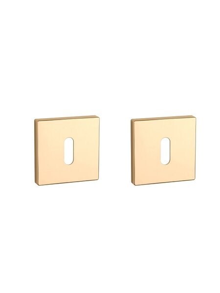 Aprile Aprile sleutelplaatjes vierkant 52x52x7mm Goud gepolijst PVD