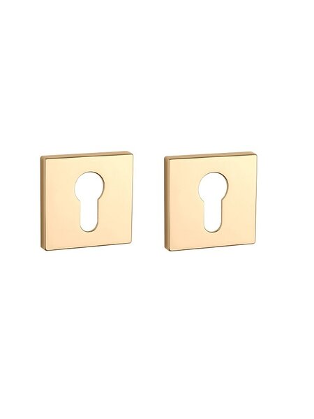 Aprile Aprile cilinderplaatjes vierkant 52x52x7mm Goud gepolijst PVD