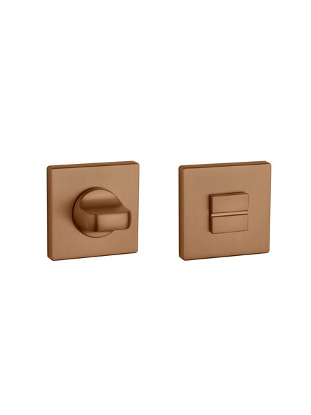 Aprile Aprile WC garnituur vierkant 52x52x7 mat Koper PVD