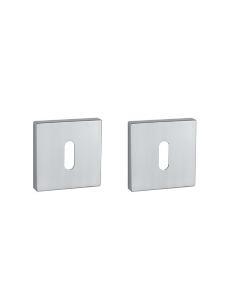 Aprile Aprile sleutelplaatjes vierkant 52x52x7mm mat Chroom