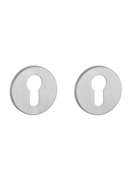 Aprile Aprile cilinderplaatjes rond Ø 52x5mm geborsteld Chroom
