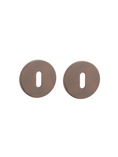 Aprile APRILE premium sleutelplaatjes rond Ø 52x7mm - Donker brons