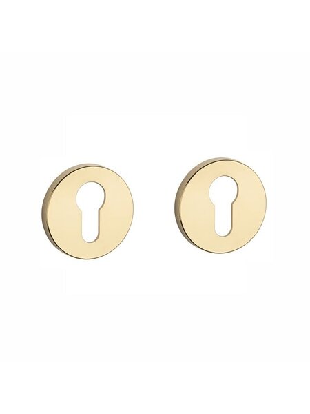 Aprile Aprile cilinderplaatjes rond Ø 52x7mm Goud gepolijst PVD