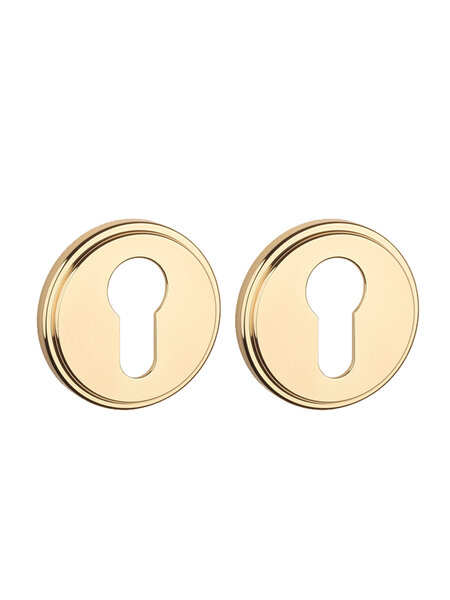 APRILE Premium cilinderplaatjes rond - Goud gepolijst