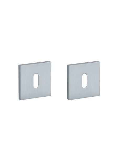 Aprile sleutelplaatjes vierkant 53x53x7mm Chroom Satiné