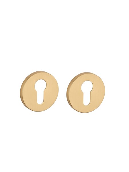 Aprile cilinderplaatjes rond Ø 53x7mm mat goud