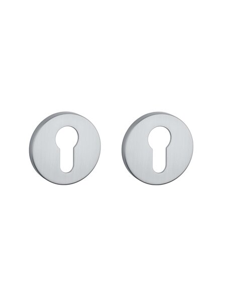 Aprile cilinderplaatjes rond Ø 53x7mm Chroom Satiné