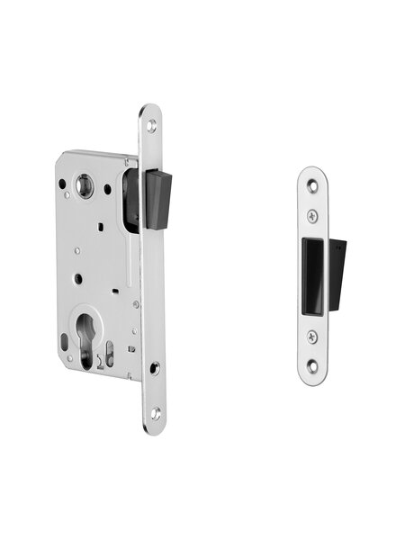 Magneetslot 2868 Cilindergat 85mm - 196x18mm - gepolijst Chrome