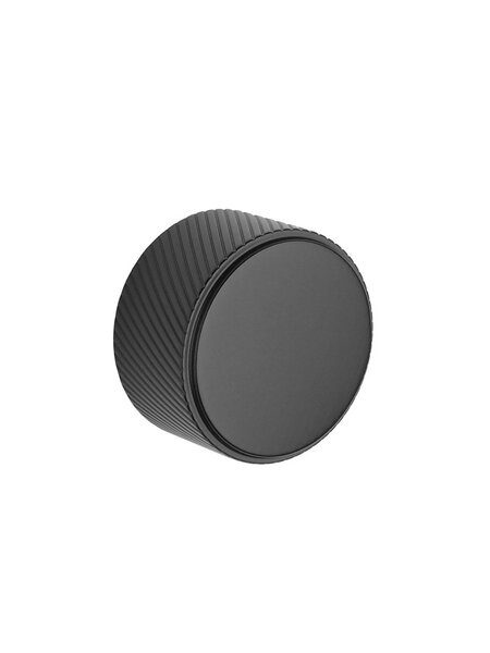 Aprile meubelknop 1061 zwart geribbeld rond
