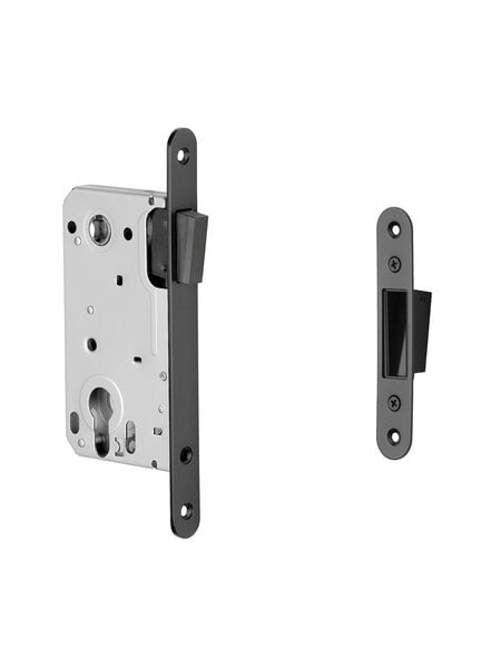 Magneetslot 2868 Cilindergat 85mm - 196x18mm - mat zwart