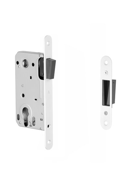 Magneetslot 2868 Cilindergat 85mm - 196x18mm - mat wit