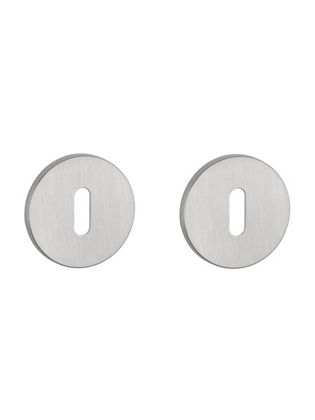 Aprile Aprile sleutelplaatjes rond Ø 52x5mm geborsteld Chroom