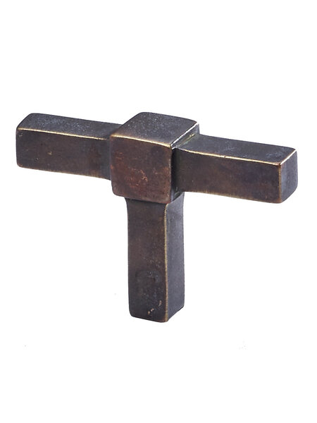 JOLIE JOLIE meubelknop T-  CROSS in Old brons