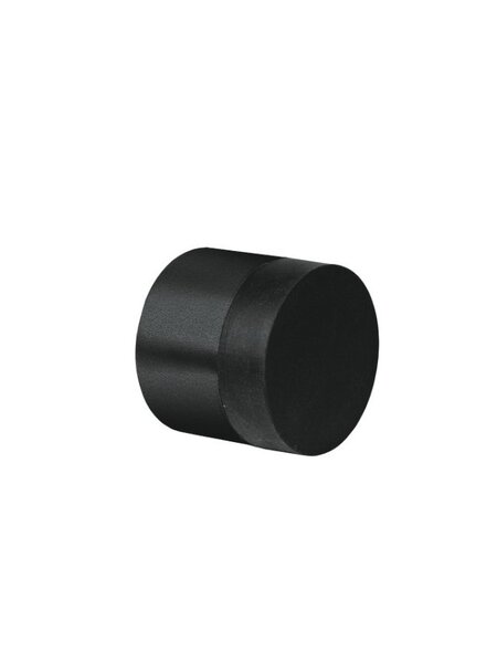 Artitec Zwarte deurstopper wandmontage Ø 30x26mm