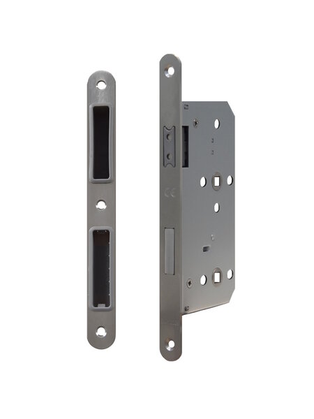 DKS RVS magneetslot WC - 235x20mm - Asmaat 78mm - Doorn 55mm - met sluitplaat