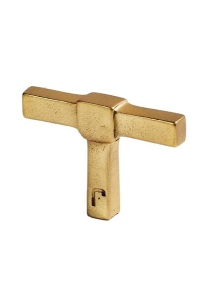 JOLIE JOLIE meubelknop T-  CROSS in Old goud