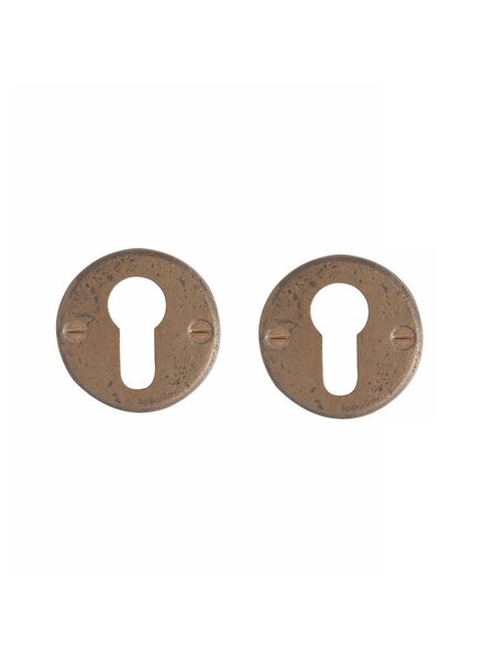 Dauby Paar cilinderplaatje PZ-50R ruw brons (RB) 50mm